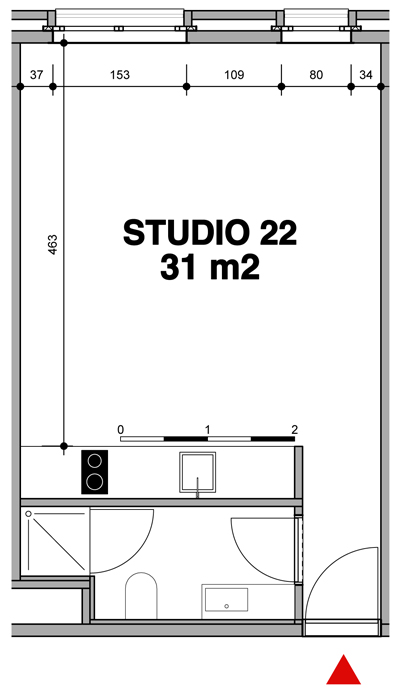 Verkoopsplan studio 22