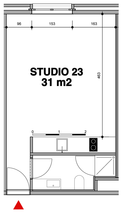 Verkoopsplan studio 23